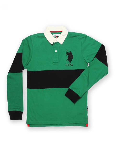 

U.S. Polo Assn. Kids Boys Green Polo T-shirt