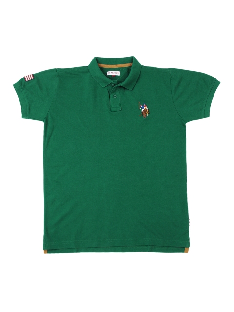 

U.S. Polo Assn. Kids Boys Green Polo T-shirt