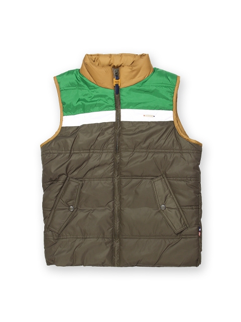 

U.S. Polo Assn. Kids Boys Olive Green Sleeveless Padded Jacket