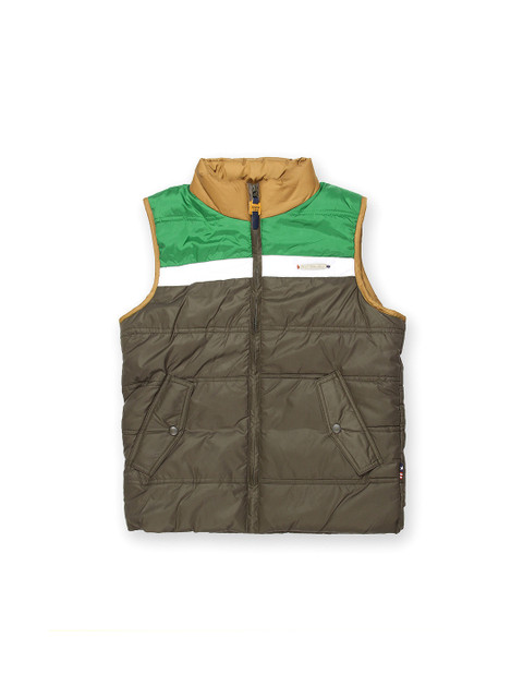 

U.S. Polo Assn. Kids Boys Olive Green Sleeveless Padded Jacket