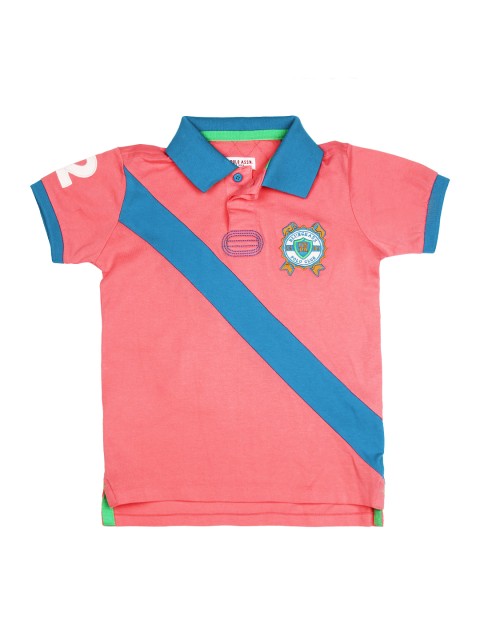

U.S. Polo Assn. Kids Boys Pinke & Blue Polo T-shir, Pink