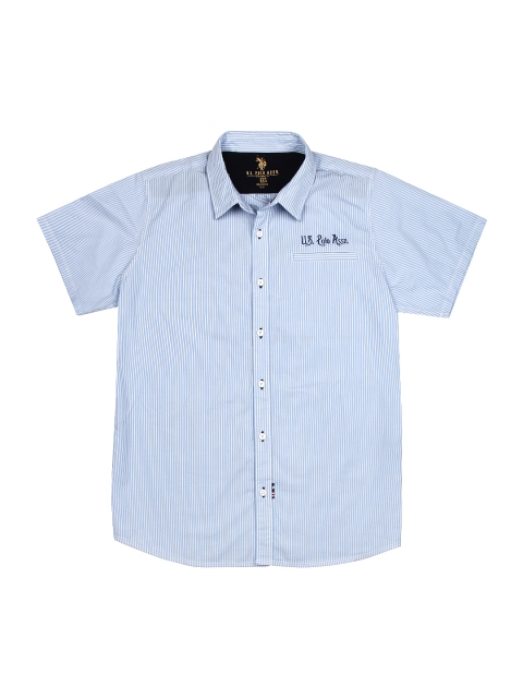 

U.S. Polo Assn. Kids Boys Blue & White Striped Shirt