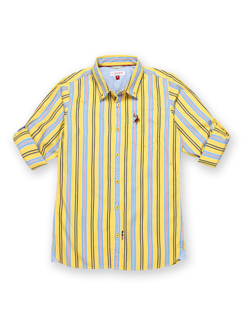 

U.S. Polo Assn. Kids Boys Yellow & Blue Striped Shirt