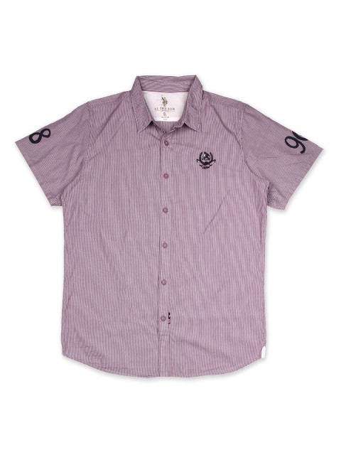 

U.S. Polo Assn. Kids Boys Mauve Striped Shirt