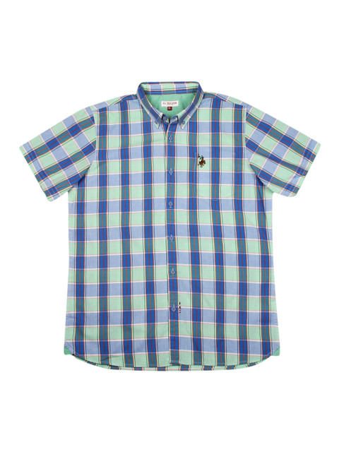 

U.S. Polo Assn. Kids Boys Green & Blue Checked Shirt