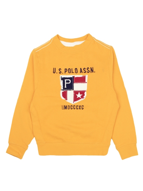 

U.S. Polo Assn. Boys Yellow Applique Detail Sweatshirt