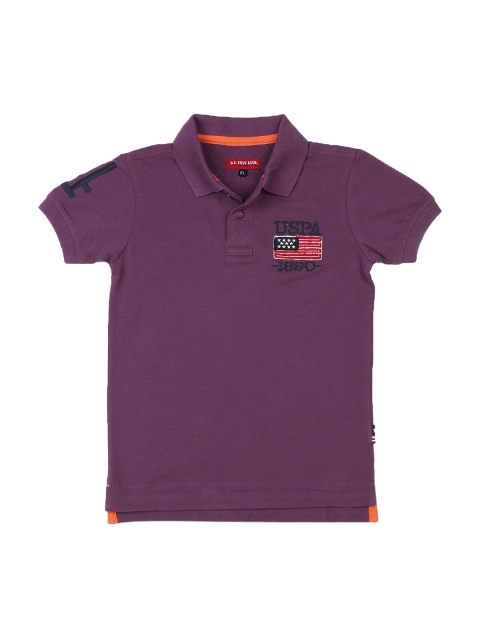 

U.S. Polo Assn. Kids Boys Purple Polo T-shirt