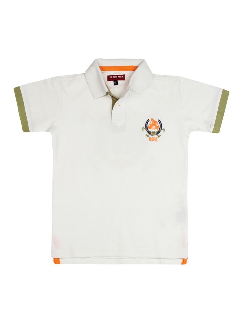 

U.S. Polo Assn. Kids Boys Off-White Polo T-shirt