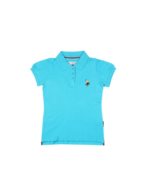 

U.S. Polo Assn. Kids Girls Blue Polo T-shirt