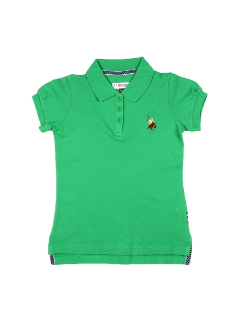 

U.S. Polo Assn. Kids Girls Green Polo T-shirt