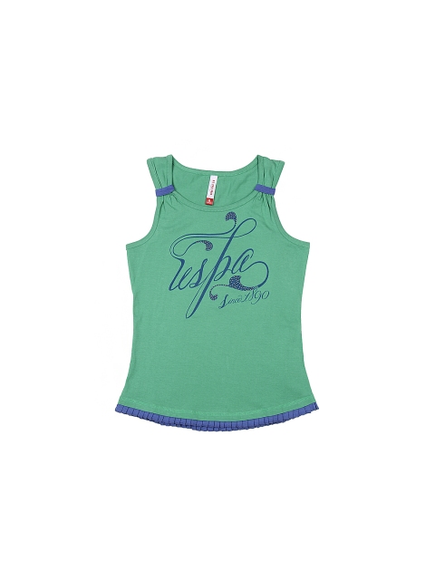 

U.S. Polo Assn. Kids Girls Green Printed Top