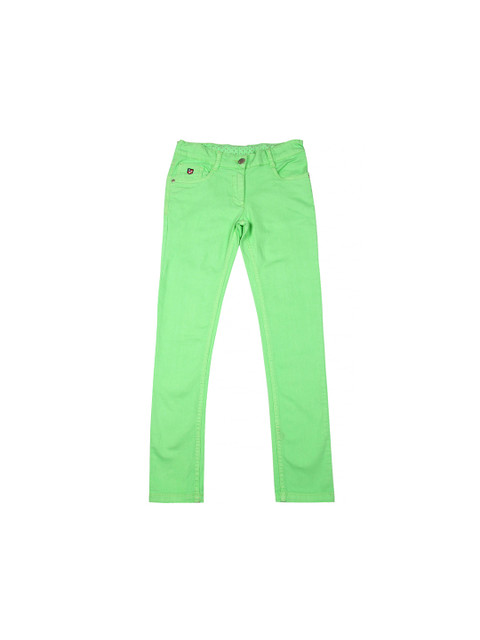 

U.S. Polo Assn. Kids Girls Green Regular Fit Mid-Rise Clean Look Stretchable Jeans