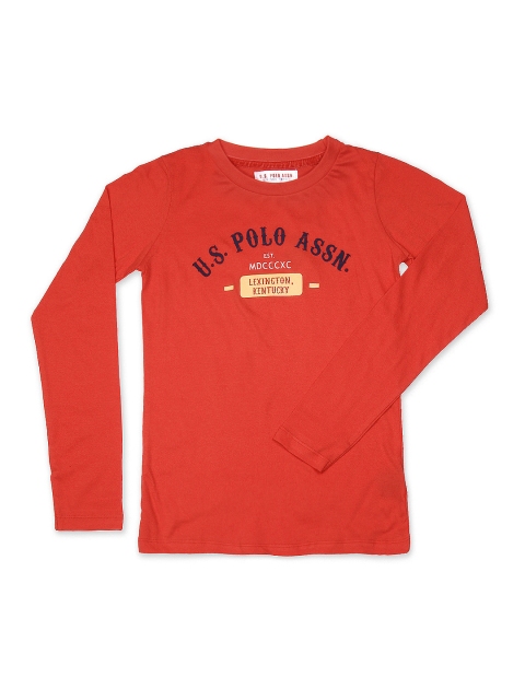 

U.S. Polo Assn. Kids Girls Red T-shirt
