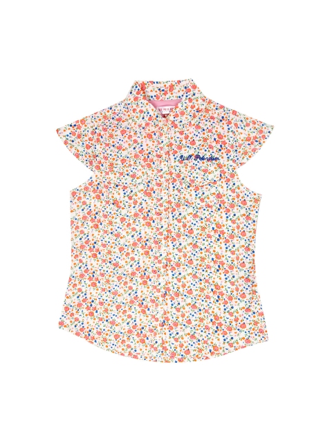 

U.S. Polo Assn. Kids Girls Multi-Coloured Printed Shirt