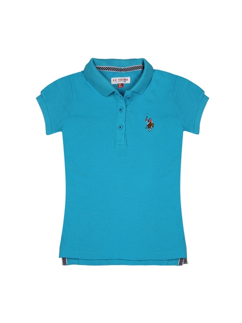 

U.S. Polo Assn. Kids Girls Blue Polo T-shirt