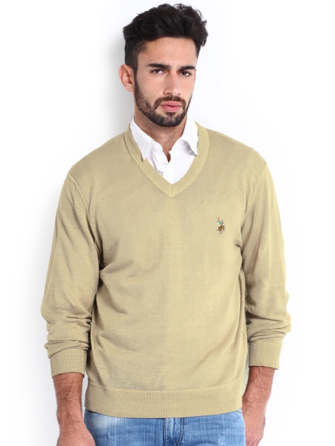 

U.S. Polo Assn. Men Beige Linen Sweater