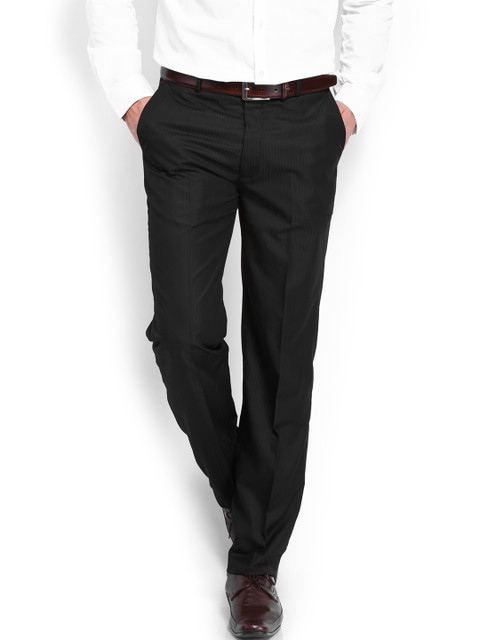 

U.S. Polo Assn. Men Black Relaxed Fit Formal Trousers