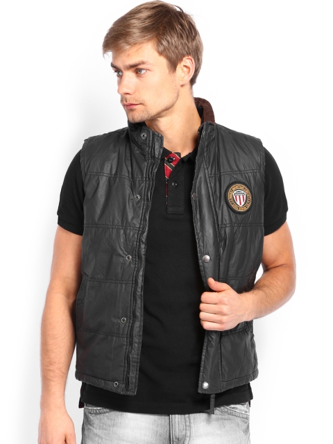 

U.S. Polo Assn. Men Black Sleeveless Padded Jacket