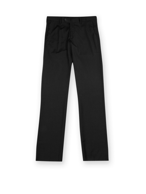 

U.S. Polo Assn. Men Black Striped Tapered Fit Formal Trousers