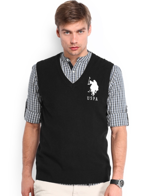 

U.S. Polo Assn. Men Black Woollen Sweater