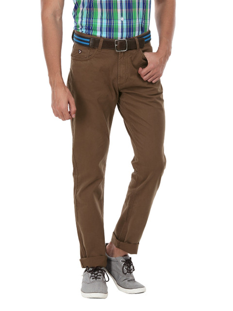 

U.S. Polo Assn. Men Brown Slim Fit Chino Trousers