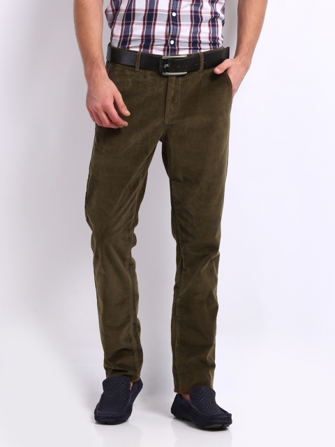 

U.S. Polo Assn. Men Brown Slim Fit Corduroy Trousers