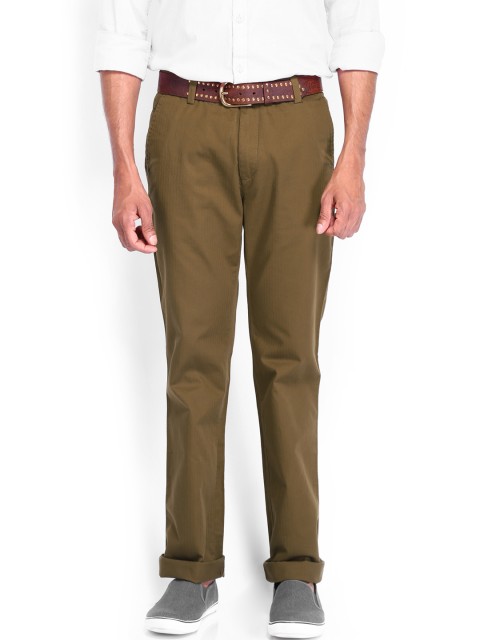 

U.S. Polo Assn. Men Brown Tapered Fit Trousers