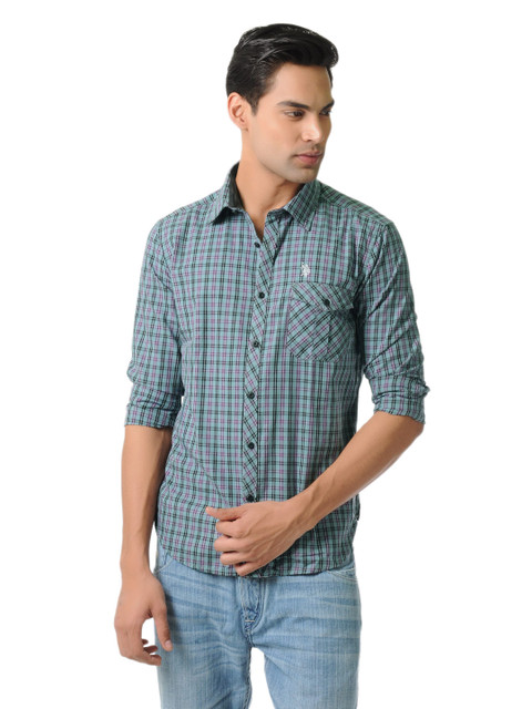 

U.S. Polo Assn. Denim Co. Men Checks Grey Shirt