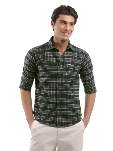 

U.S. Polo Assn. Denim Co. Men Green & Blue Check Shirt