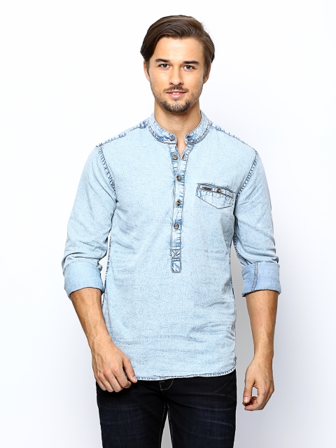

U.S. Polo Assn. Denim Co. Men Light Blue Denim Casual Shirt