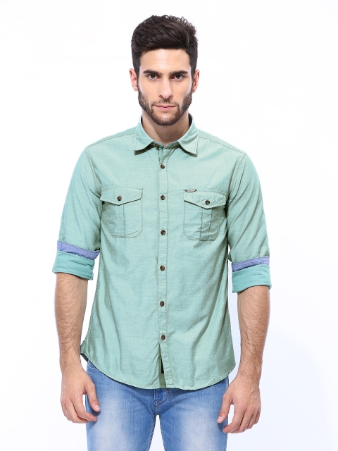 

U.S. Polo Assn. Denim Co. Men Green Casual Shirt