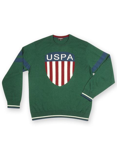 

U.S. Polo Assn. Men Green Woollen Sweater