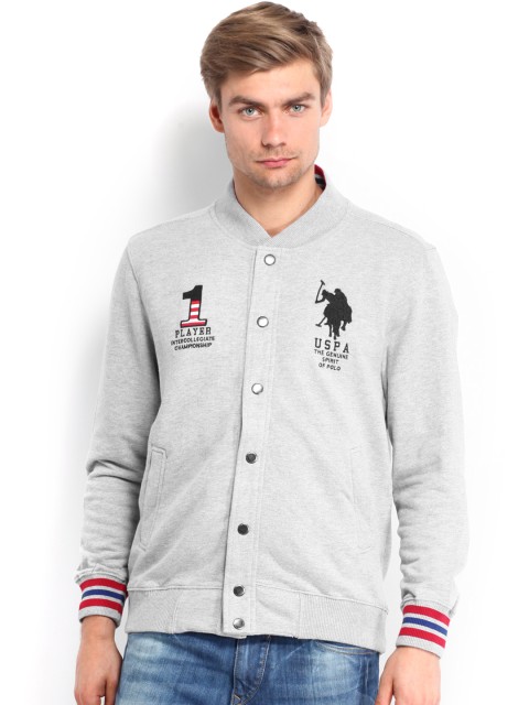

U.S. Polo Assn. Men Grey Melange Sweatshirt