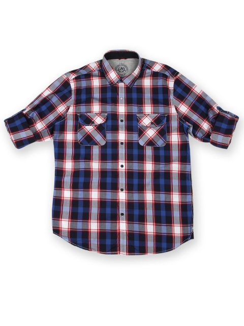 

U.S. Polo Assn. Denim Co. Men Red & Blue Checked Slim Fit Casual Shirt