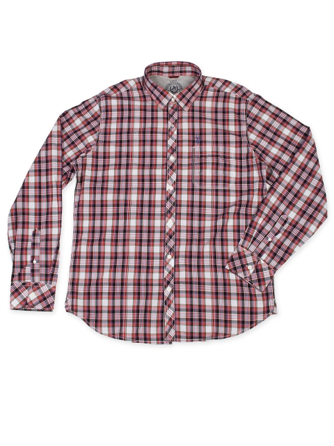 

U.S. Polo Assn. Denim Co. Men Red & Grey Checked Slim Fit Casual Shirt