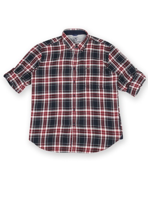 

U.S. Polo Assn. Denim Co. Men Red & Navy Checked Casual Shirt