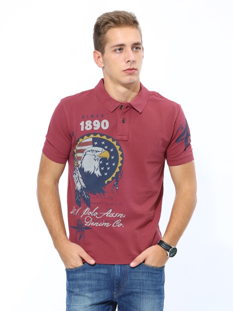 

U.S. Polo Assn. Denim Co. Men Red Polo T-shirt