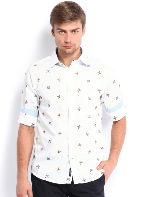 

U.S. Polo Assn. Men White Tailored Fit Casual Shirt
