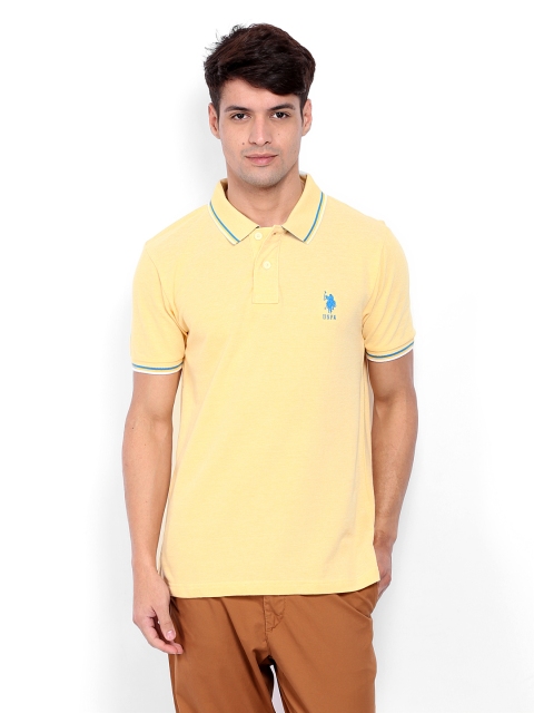 

U.S. Polo Assn. Men Yellow Polo T-shirt