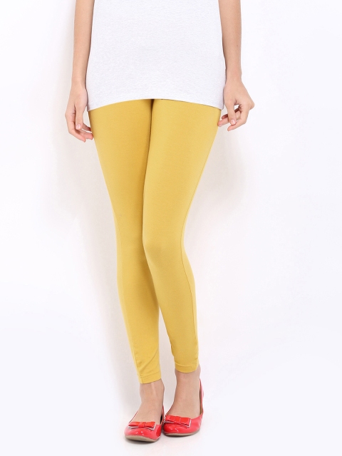 

U.S. Polo Assn. Women Mustard Yellow Modal Stretch Ankle Length Leggings