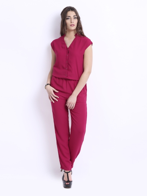 

U.S. Polo Assn. Women Pink Solid Jumpsuit