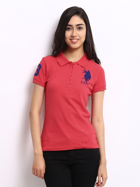 

U.S. Polo Assn. Women Red Polo T-shirt
