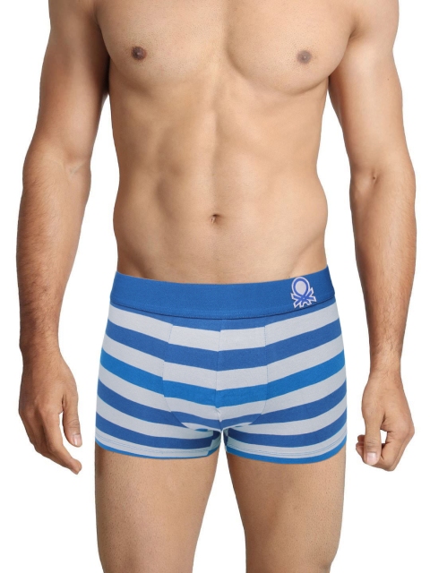 

Undercolors of Benetton Men Blue & Grey Striped Boxer Trunks P17DI