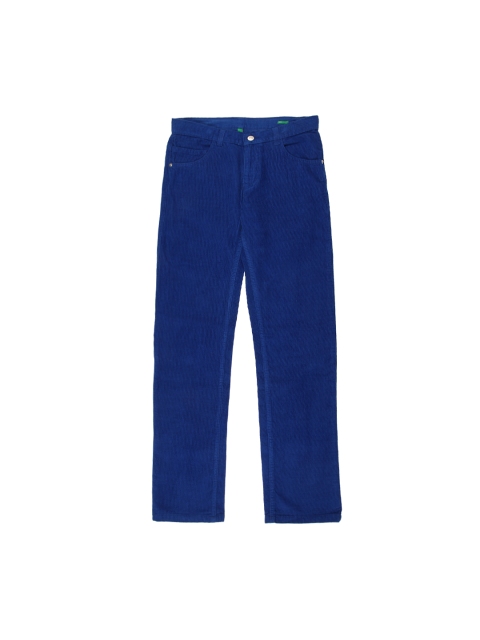 

United Colors of Benetton Boys Blue Corduroy Slim Fit Trousers