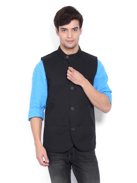 

United Colors of Benetton Men Black Waistcoat
