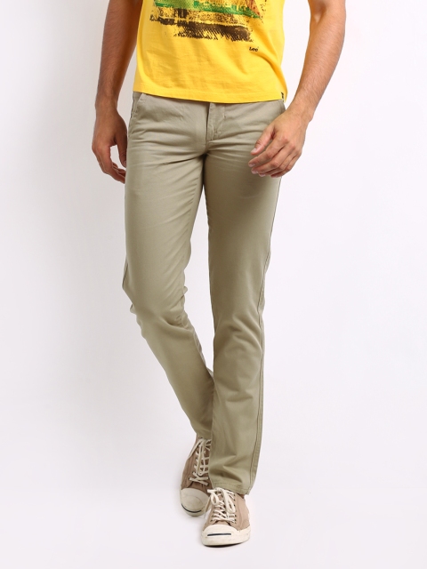 

United Colors of Benetton Men Dark Beige Slim Fit Trousers