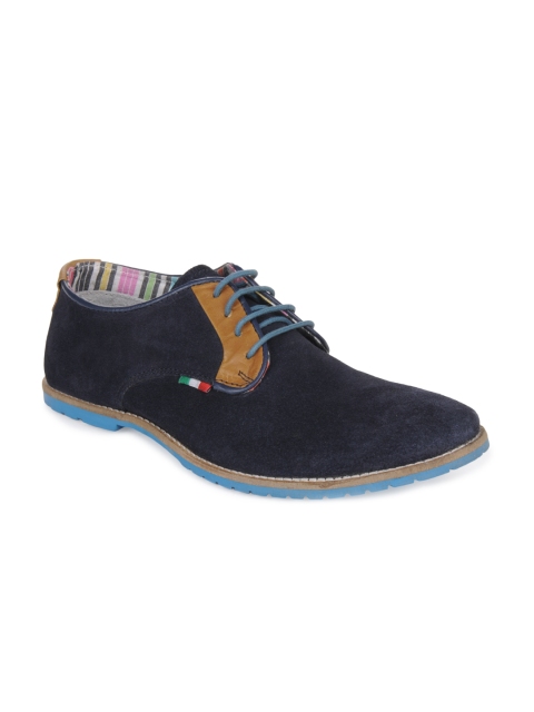 

United Colors of Benetton Men Navy Casual Suede Shoes, Navy blue