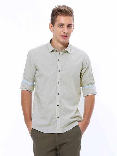 

United Colors of Benetton Men Grey Printed Casual Shirt