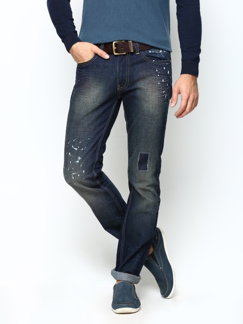 

United Colors of Benetton Men Navy Slim Fit Jeans, Navy blue