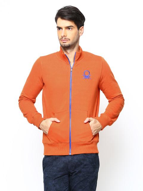 

United Colors of Benetton Men Orange Sweatshirt